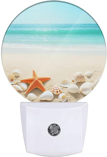 Vista 8 de Luz nocturna de ancla de mar océano ancla náutica negro blanco LED de anochecer a amanecer, sensor automático para dormitorio, baño, pasillo, sala