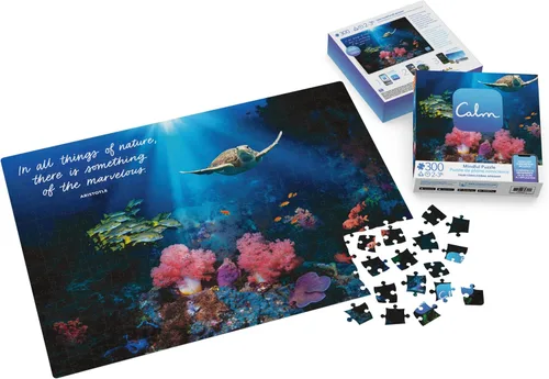 Vista 3 de Rompecabezas de 300 piezas para relajación, alivio del estrés y elevación del estado de ánimo, para adultos y niños a partir de 8 años, coral Coral