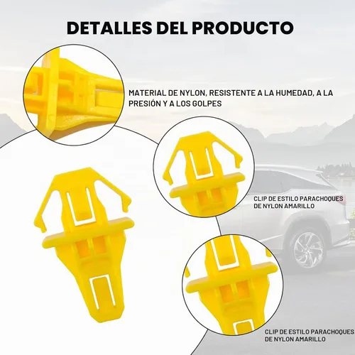 Vista 4 de 20 clips para moldura de parachoques, remaches de nailon amarillo, para puerta, compatible con Acura RLX 2018-2020 Honda CR-V (2012-2014)