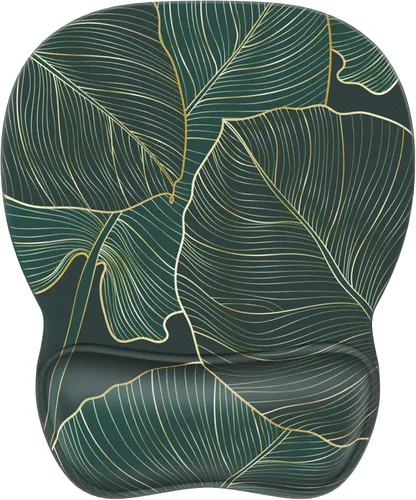 Vista 10 de MROCO - Alfombrilla ergonómica para mouse con reposamuñecas de gel, 9.4 x 8.1 pulgadas, color negro Ergonomic Shape Design for Pain Relief