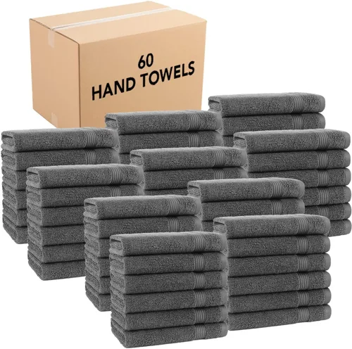 Vista 54 de Juego de toallas de baño Arkwright de 4 piezas - 100% algodón súper suave, 600 GSM de secado rápido y absorbente, artículos de lujo para baño