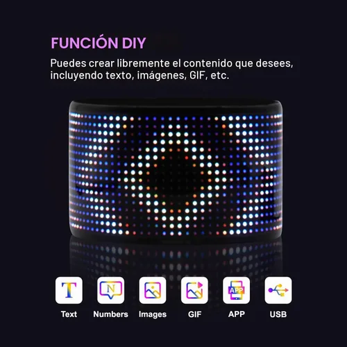 Vista 3 de Letrero LED programable de desplazamiento – Tablero de visualización a todo color con control de aplicación Bluetooth – Patrones personalizados