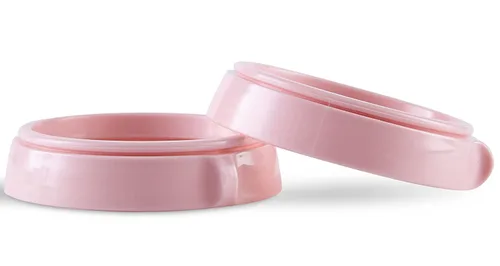 Vista 2 de Anillos de repuesto para botellas Comotomo Gen 1 (no para Gen 2), 4 unidades (rosa)