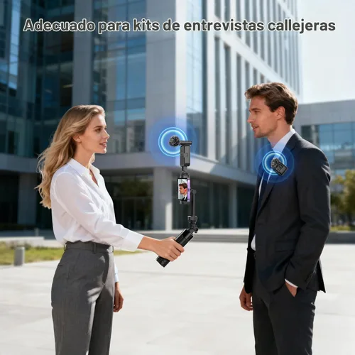 Vista 2 de yAyusi Kit de vlogging para iPhone/Android, trípode para selfie stick de 30.71 pulgadas con luz, micrófono y cajas de almacenamiento, kit básico