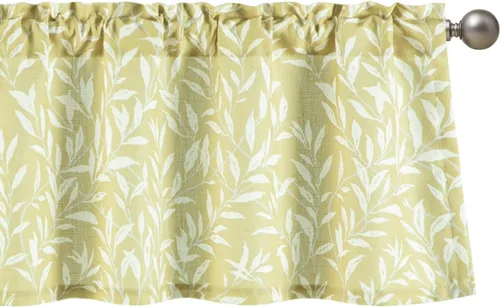 Vista 42 de VOGOL Cortinas de cenefa de jacquard dorado con diseño de flores de lujo para dormitorio, sala de estar, comedor, 52 x 14 pulgadas, 1 panel, negro