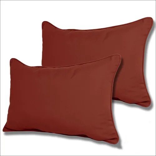 Vista 12 de Comfort Classics Sunbrella - Juego de 2 almohadas lumbares para exteriores e interiores (beige antiguo)