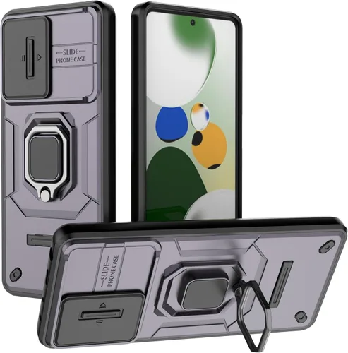 Vista 23 de Funda de teléfono móvil para Xiaomi Redmi A3/Xiaomi Poco C61 Soporte de coche Soporte Ventana corredera Cubierta protectora a prueba de golpes