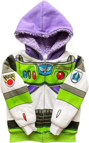 Vista 4 de Toy Story Buzz Lightyear - Sudadera con capucha de vellón Sherpa para niños pequeños