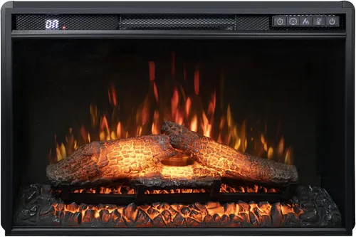 Vista 11 de Insertos de chimenea eléctrica de 26 pulgadas, chimenea eléctrica empotrada de 1500 W con control remoto, cristal, protección contra
