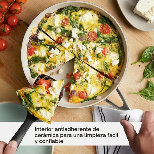 Vista 5 de KitchenAid - Sartén antiadherente de cerámica anodizada dura, 10 pulgadas