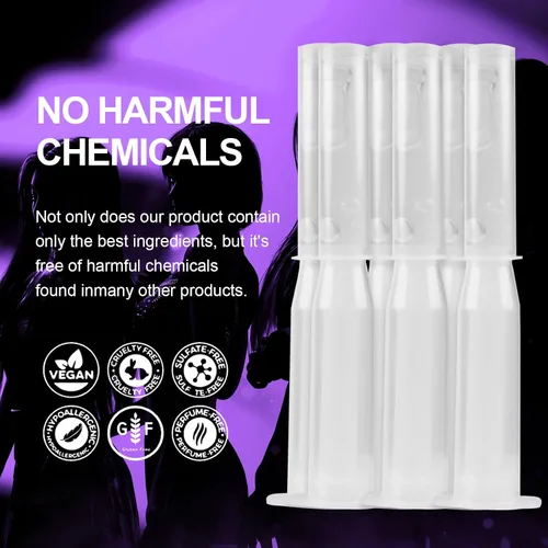Vista 5 de Crema tensora vaginal - Gel hidratante vaginal fórmula hidratante con colágeno, agua de rosas y savia de abedul, aplicadores precargados