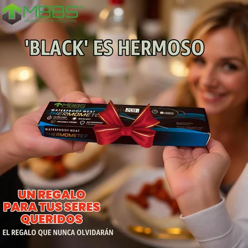 Vista 3 de Termómetro de carne digital MBBS con sonda plegable Lectura instantánea, ultrarrápida y retroiluminada 100% impermeable (IP66) para cocina