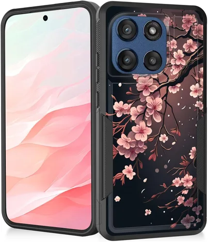 Vista 21 de Funda para Moto G Play 4G 2024, resistente de doble capa híbrida de policarbonato duro, goma suave, a prueba de golpes, funda protectora resistente