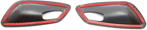 Vista 4 de x xotic tech Cubierta interior para manija de puerta, patrón de fibra de carbono, compatible con BMW E92 E93 335i M3 Coupe Convertible 2007-2013, 2