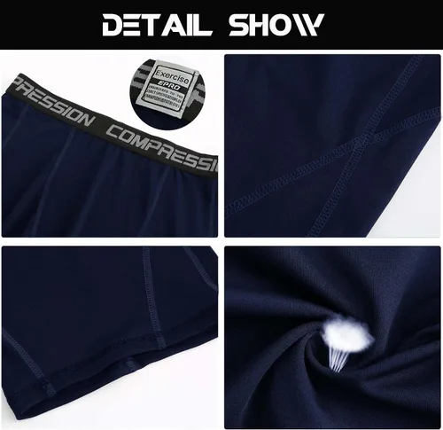Vista 5 de Pantalones cortos de compresión para hombre, 3