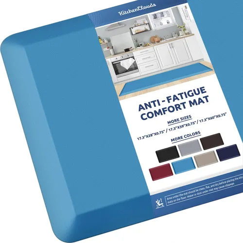 Vista 19 de KitchenClouds Alfombra de Cocina Acolchada Anti Fatiga 17.3"x28" Impermeable, Antideslizante, Alfombras de Pie y Comodidad para Escritorio/Piso
