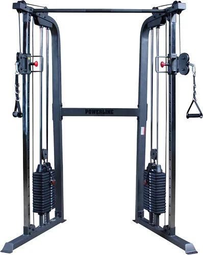 Vista 9 de Body-Solid Powerline - Máquina de ejercicios cruzados para gimnasio doméstico y comercial, centro de entrenamiento funcional con pila de pesas