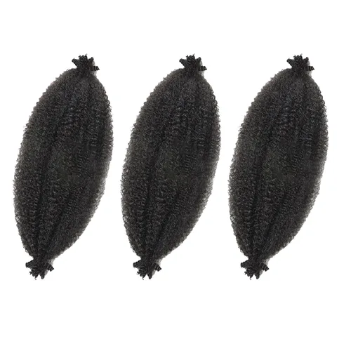 Vista 30 de Cabello para trenzar de 10 pulgadas para locs suaves sintéticos, trenzas de ganchillo Passion Spring Cuban Twist Hair Butterfly Loc Marley Twist