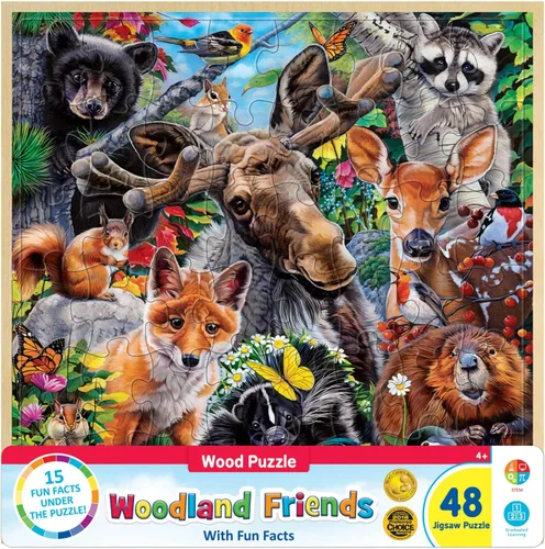 Vista 18 de Masterpieces Rompecabezas de 48 piezas de hechos divertidos para niños, rompecabezas de madera del arca de Noé, 12 x 12 pulgadas