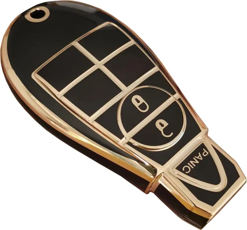 Vista 6 de Funda para llavero Dodge con llavero de TPU compatible con Dodge Ram Jeep Chrysler