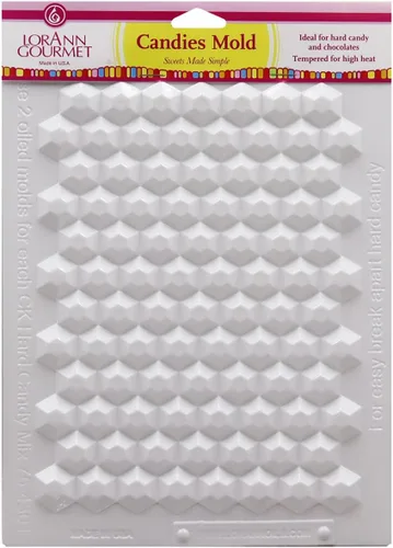 Vista 3 de LorAnn - Juego de gemas para hacer dulces duros, incluye moldes rectangulares, hexagonales y de disco