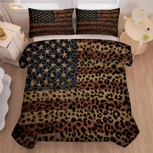 Vista 30 de kxry Juego de edredón de 250 años de Estados Unidos, tamaño individual, ropa de cama vintage de estatua de la libertad y bandera estadounidense