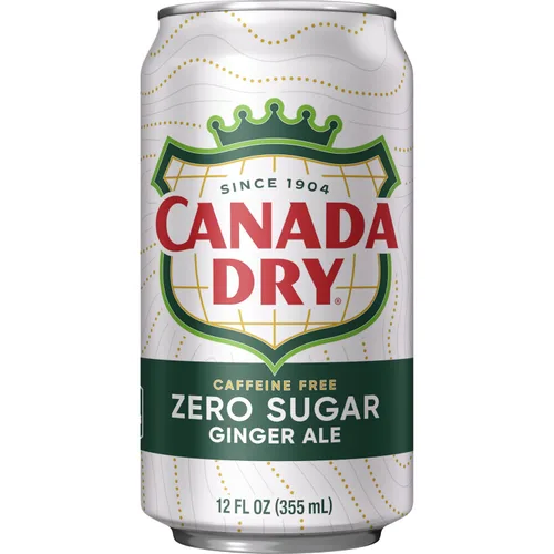 Vista 8 de Canada Dry Zero Sugar Ginger Ale Soda, latas de 12 onzas líquidas (paquete de 12)