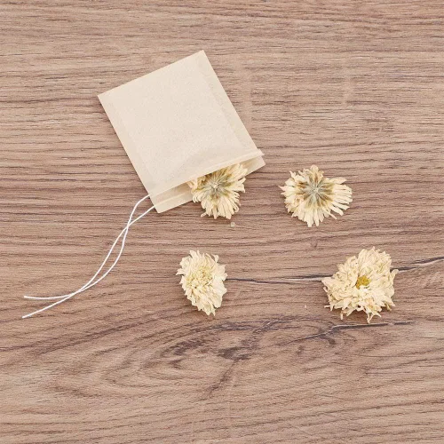 Vista 4 de 200 bolsas de filtro de té desechables para té suelto, material de pulpa de madera, biodegradables y compostables, bolsitas de té vacías sin