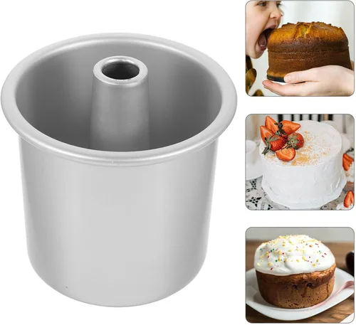 Vista 5 de Kichvoe Molde redondo para pasteles de aleación de aluminio, con parte inferior extraíble, molde para hornear profundo para distribución uniforme