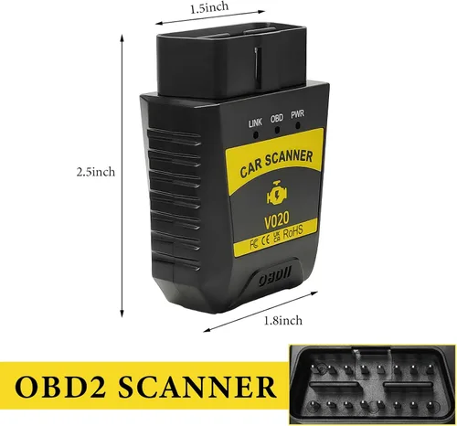 Vista 2 de Escáner Bluetooth OBD2, herramienta de escaneo de diagnóstico automático para borrar/restablecer el código de error del motor del vehículo, lector