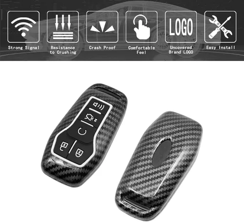 Vista 3 de Funda inteligente para llavero compatible con Ford Edge Explorer F-150 F-250 Fusion Mondeo Taurus para Mustang para Lincoln MKC MKX MKZ de goma
