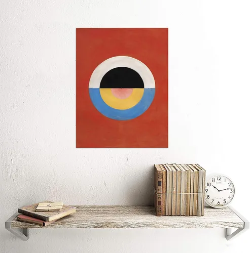 Vista 2 de Wee Blue Coo Hilma Af Klint Svanen - Póster con círculos abstractos sin marco, impresión artística para pared, decoración del hogar
