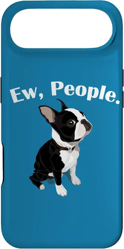 Vista 27 de Funny Mens Womens Kids Cartoon Ew People Bostie Dog Lover Case for iPhone 17