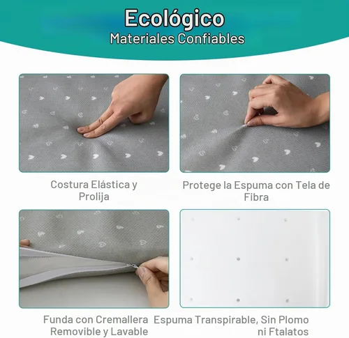 Vista 3 de Almohadilla para moisés de 18 x 30 pulgadas, compatible con Halo Bassinest Swivel, Flex, Glide, Premiere & Luxe Series Sleeper, espuma suave