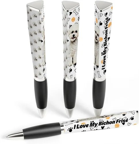Vista 9 de Bolígrafo I Love My Dog (1 bolígrafo, 3 caras) bolígrafos lindos de cumpleaños para perros, bolígrafos divertidos, regalos para mujeres y perros