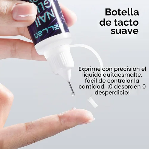 Vista 5 de Gellen 2 unidades de removedor de pegamento de uñas Pinpoint para prensas, removedor de pegamento suave sin acetona, removedor multifuncional