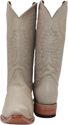 Vista 2 de The Western Shops Botas bordadas de cuero genuino para hombre