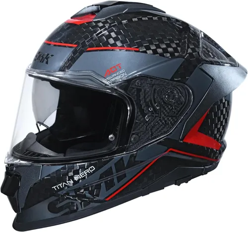 Vista 8 de SMK Helmets Titan Carbon Full Face Motorcycle Helmet