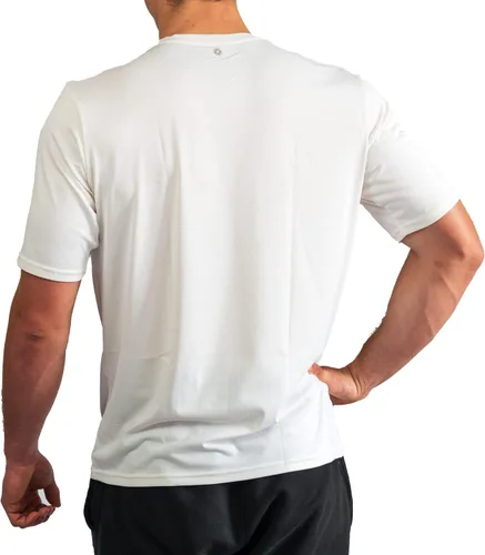 Vista 3 de BUILTCOOL Camisa de cuello redondo para hombre, de secado rápido, absorción de humedad instantánea, protección solar UPF 50