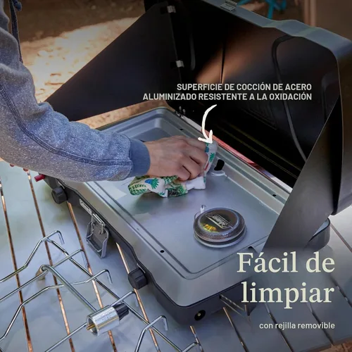 Vista 7 de Coleman Triton+ estufa de camping de propano de 2 hornillas con encendido InstaStart, estufa portátil de camping con 2 quemadores ajustables