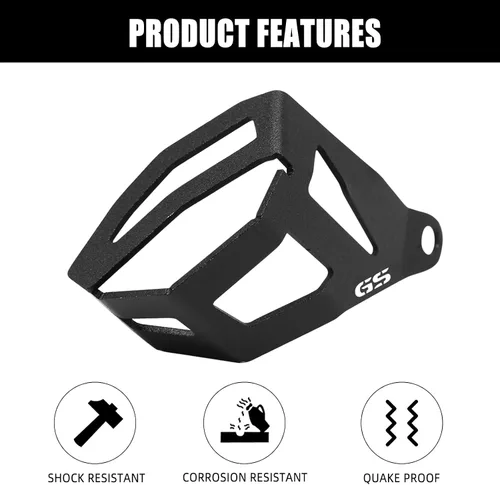 Vista 2 de Bomba de freno trasero para motocicleta Tanque de líquido Depósito de aceite Protector de cubierta de depósito para R1200GS R1250GS R 1200 1250 GS
