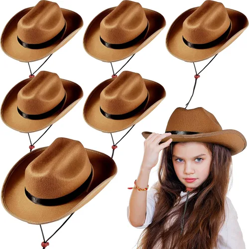 Vista 13 de Hercicy Sombreros de vaquero para niños pequeños, sombrero de vaquera para niños y niñas, accesorios de disfraz de bebé, suministros de fiesta