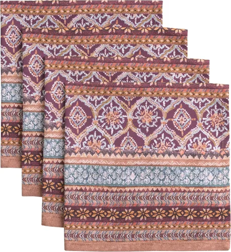 Vista 180 de Maison d' Hermine Juego de 4 servilletas de tela 100% algodón, suaves y duraderas, servilletas cuadradas reutilizables para uso diario, lavables