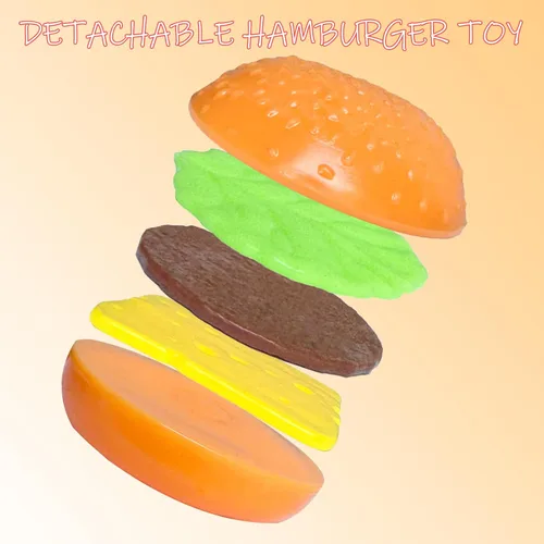 Vista 4 de Hamburguesa Squishies Alivio del Estrés Suave Simulación Alimentos Desmontable Hamburguesa Squeeze Juguetes Lindo Regalo de Cumpleaños Juguete