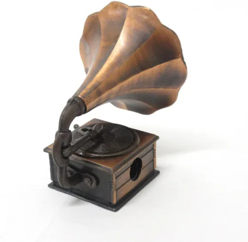 Vista 4 de Sacapuntas coleccionable de fonógrafo en miniatura antiguo