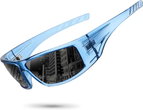 Vista 15 de Gafas de sol deportivas polarizadas para hombres y mujeres con marco irrompible para ciclismo, pesca, lentes envolventes, protección UV400