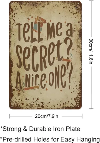 Vista 2 de ¿Dime un secreto? ¿Un bueno? Muy bien manchado, divertido arte de pared para el hogar, regalos para amantes de ideas personalizadas, regalo de lata