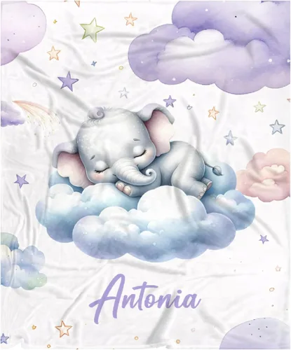 Vista 19 de Manta de bebé personalizada para niñas y niños pequeños, recién nacidos, regalos personalizados de vaca floral con nombre y texto, 40 x 30 pulgadas
