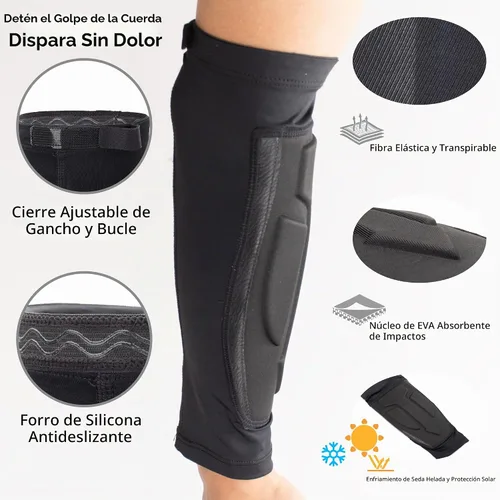 Vista 3 de Protector de brazo de tiro con arco, manga de enfriamiento para brazo con cobertura completa, diseño de antebrazo para mano derecha izquierda