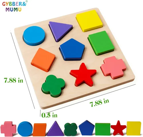 Vista 4 de gybber & Mumu Preschool forma de madera Puzzle
